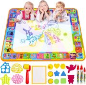 RRP £44 Set of 2 x Water Doodle Magic Mat, Larger 100 x 70cm Multicolored No Mess Water Drawing