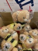 RRP £45 Set of 3 x My OLi 7.5" Plush Teddy Bear Bee Bear Stuffed Animal Plush Toys Soft Bear Wearing