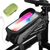 RRP £23.99 Zyxformis Bike Frame Bag Waterproof Bicycle Phone Mount Bag Cycling Cell Phone Holder