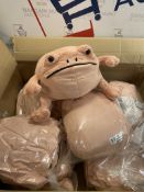 RRP £68 Set of 4 x Frog Plush Toy Boys And Girls, Kawaii Stuffed Plush Pillow, Home Decoration,