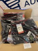 RRP £200 Set of 10 x Ezhippie Women's Black Popper Goth Skirt, L-XL