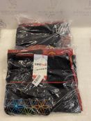 RRP £40 Set of 2 x Ezhippie Women's Black Popper Goth Skirt, L-XL