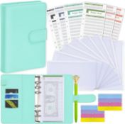 RRP £72 Set of 6 x Notebook Budget Binder Cash Envelopes System, JOENCOST Handy A6 PU Leather