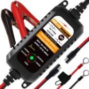 RRP £24.99 MOTOPOWER MP00205A 12V 800mA Fully Automatic Battery Charger/Maintainer - UK Plug