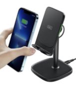 RRP £25.99 INIU Wireless Charger Phone Stand, 15W Fast Charge Adjustable Phone Desk Holder with