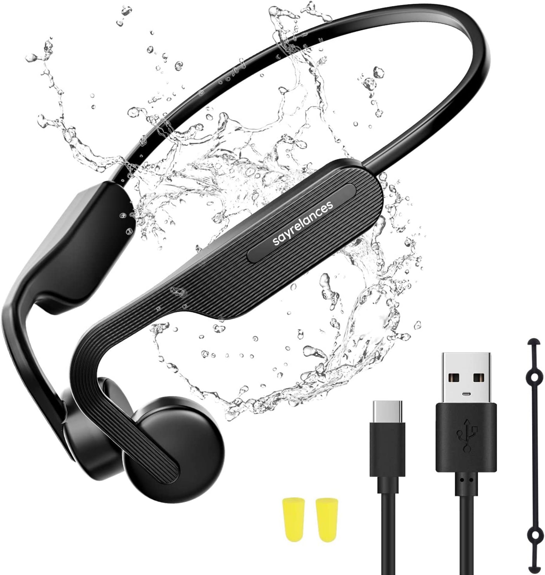 RRP £35.99 Sayrelances Bone Conduction Headphones, Bluetooth Wireless Running Open Ear Earphone with