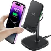 RRP £25.99 INIU Wireless Charger Phone Stand, 15W Fast Charge Adjustable Phone Desk Holder with