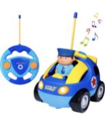 RRP £19.99 Sgile Remote Control Car for Toddlers with Sound and Light RC Toy Police Car
