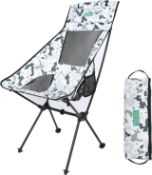 ENIGMATA Outdoor Chair, Camping High Back Chair Foldable, Compact, Ultra Lightweight