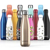 Proworks Stainless Steel Water Bottle, BPA Free Vacuum Insulated Metal Water Bottle 500ml