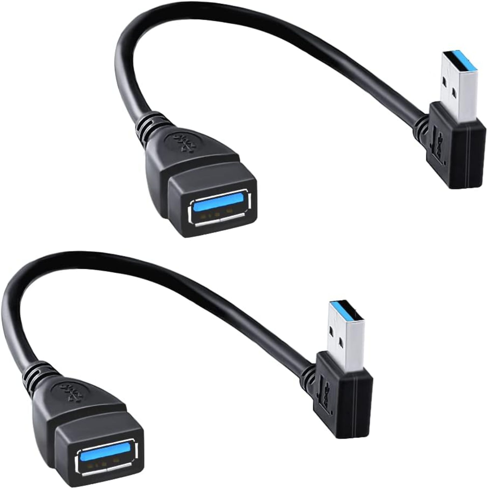RRP £150 Set of 10 x USB 3.0 Male Adapter Cable 90 Degree Left/Right/Up/Down Angled Angle USB
