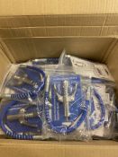 RRP £120 Set of 8 x G coupling for grease gun, grease gun mouthpiece with 30 cm hose, suitable for
