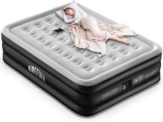 RRP £99.99 Airefina King Size Air Bed with Built-in Electric Pump, Inflatable bed in 3 Mins Self-