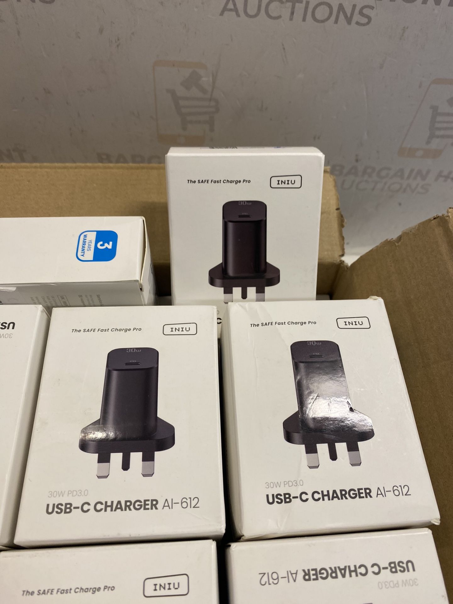 RRP £45 Set of 3 x Iniu USB C Plug 30W USB C Charger PD 3.0 Charging Power Adapter - Image 2 of 2