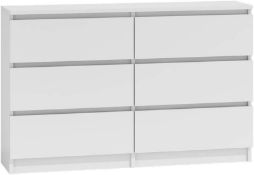 RRP £96.99 WHATSIZE ENTERPRISE MODERNA - Chest Of Drawers And Bed Side Cabinet Range (White, 6