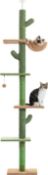 RRP £54.99 PAWZ Road Cactus Cat Tree Floor to Ceiling Cat Tower with Adjustable Height(229-275cm), 5
