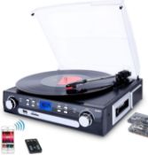 RRP £54.99 DIGITNOW! Vinyl Record Player, Bluetooth Turntable with Stereo Speakers, Turntable for