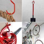 RRP £32 Set of 4 x T.K.Excellent Bike Storage Hooks 6 Pack - Heavy Duty Bicycle Storage Hooks Wall