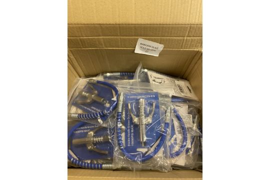 RRP £120 Set of 8 x G coupling for grease gun, grease gun mouthpiece with 30 cm hose, suitable for