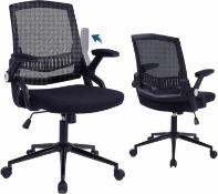 RRP £89.99 ralex-chair Office Chair Adjustable Height, Desk Chair Ergonomic Office Chair with Flip-