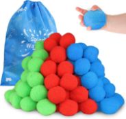 RRP £38 Set of 2 x KUANGO 60 Cotton Water Balls Toys for teens and adults, Reusable Splash Water