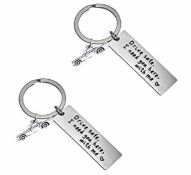 Set of 15 x Integrity Drive Safe Keychain, 2-Piece Stainless steel Keyrings