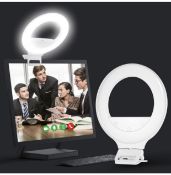 RRP £27 Set of 3 x Laptop Ring Light Selfie Light with 3 Light Modes