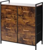 RRP £65.99 PACHIRA Chest of Drawers with 8 Drawers for Bedroom Living Room Kids Room, Fabric Storage