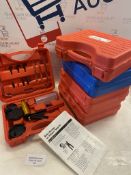 Set of 5 x DHA Auto Brake Bleeding Kit, Hand-Held Vacuum Pump Pressure Tester Gauge Set, Brake