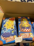 RRP £38 Set of 2 x Rocket Water Sprinkler Children's Outdoor Sprinkler Toy, Water Toy Garden, Lawn