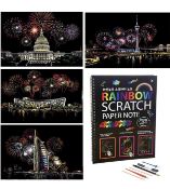 RRP £33 Set of 3 x Scratch Art Paper Magic Scratch Rainbow Painting Kids & Adults Engraving Art