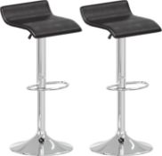 RRP £69.99 JOISCOPE Set of 2 Bar Stools, Kitchen Counter Stool with Backrest, Bar Chair, Height