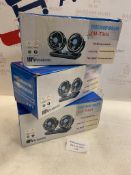Double Headed Vehicle Fans, Set of 3