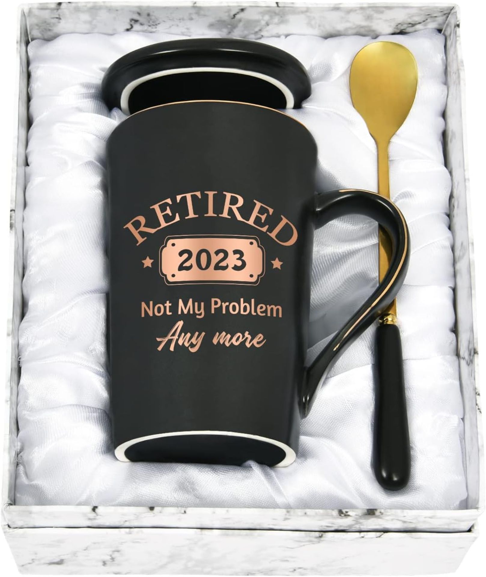 RRP £68 Set of 4 x Joymaking Coffee Mug 2023 Retirement Gift for Men Funny Retired Gifts for Dad -