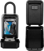 RRP £21.99 Key Safe Box 4 Digit Combination Portable Security Key Lock Box Waterproof Outdoor Key