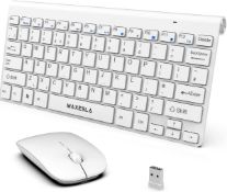 RRP £120 Set of 6 x Maxesla Wireless Keyboard and Mouse Set UK, 2.4Ghz Cordless Slim Wireless