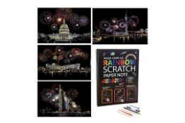 RRP £110 Set of 10 x Scratch Art Paper Magic Scratch Rainbow Painting Kids & Adults Engraving Art