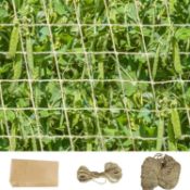 RRP £84 Set of 7 x Plant Support Jute Netting for Climbing Plants Biodegradable Compostable Eco