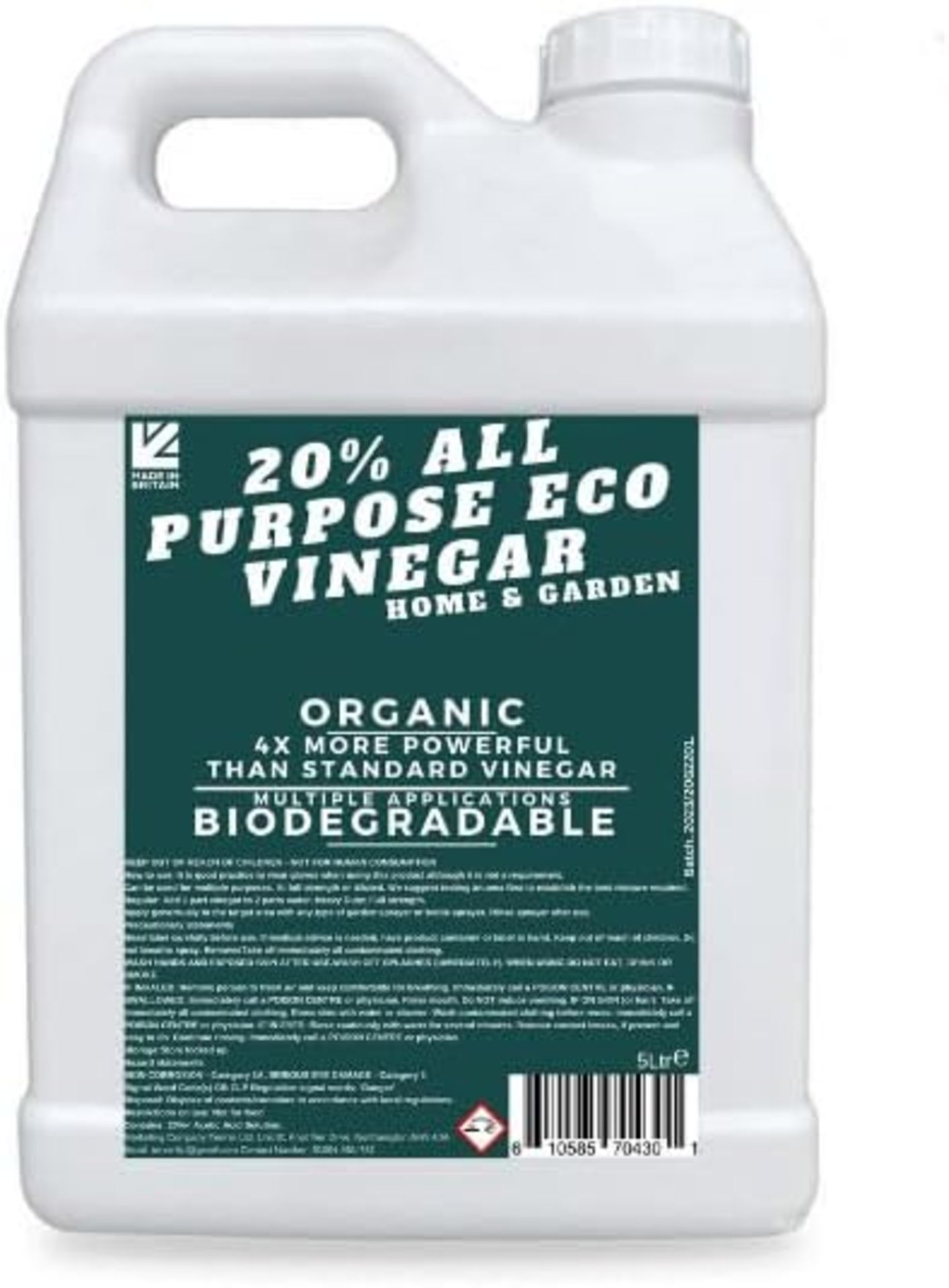 RRP £28.99 Horticulture 20% All Purpose Eco Friendly Vinegar - Organic Natural Home & Garden -