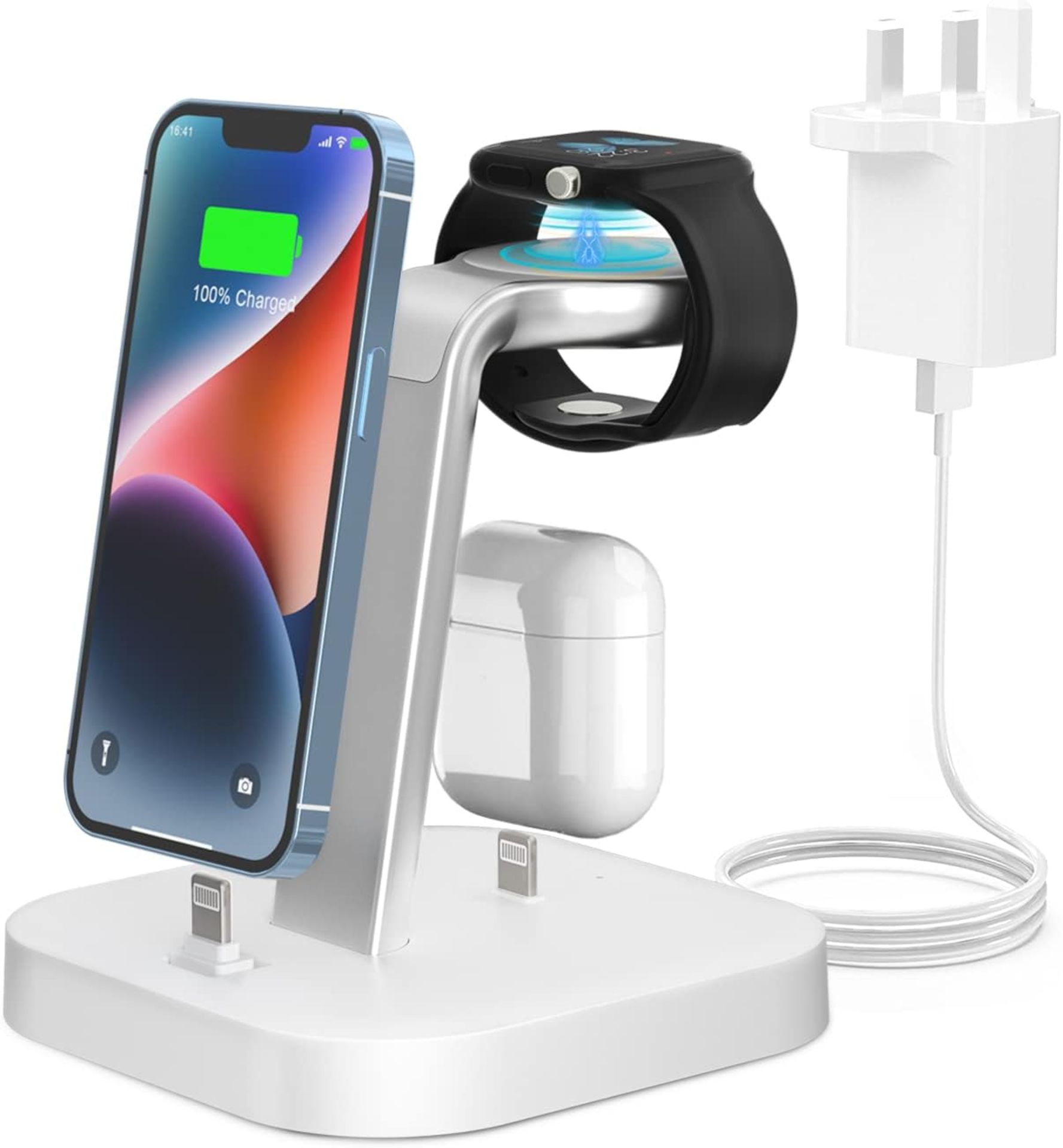RRP £29.99 Charging Station for Multiple Devices - ADADPU 3 in 1 Wireless Charger Stand for Apple