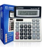 RRP £39 Set of 3 x Empire Desk Calculator with Large Key Buttons