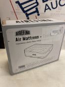 RRP £99.99 Airefina Single Size Air Bed with Built-in Electric Pump, Inflatable bed in 3 Mins Self-