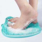 Set of 10 x Shower Foot Massager Scrubber Mat, Foot Scrubber for Use in Shower with Non-Slip Suction