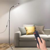 RRP £39.99 LED Floor Lamp for Living Room, Dimmable Adjustable Standard Remote Control Portable