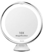 RRP £17.99 Auxmir 10X Magnifying Lighted Makeup Mirror, Dimmable Daylight LED Travel Vanity