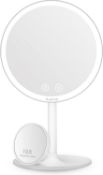 RRP £27.99 Auxmir Makeup Mirror with Light, Illuminated LED Mirror with 3 Modes, Rotation Mirror