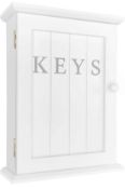 GreyZouq Key Cabinet with KEYS Print Key Rack, Set of 4 RRP £72