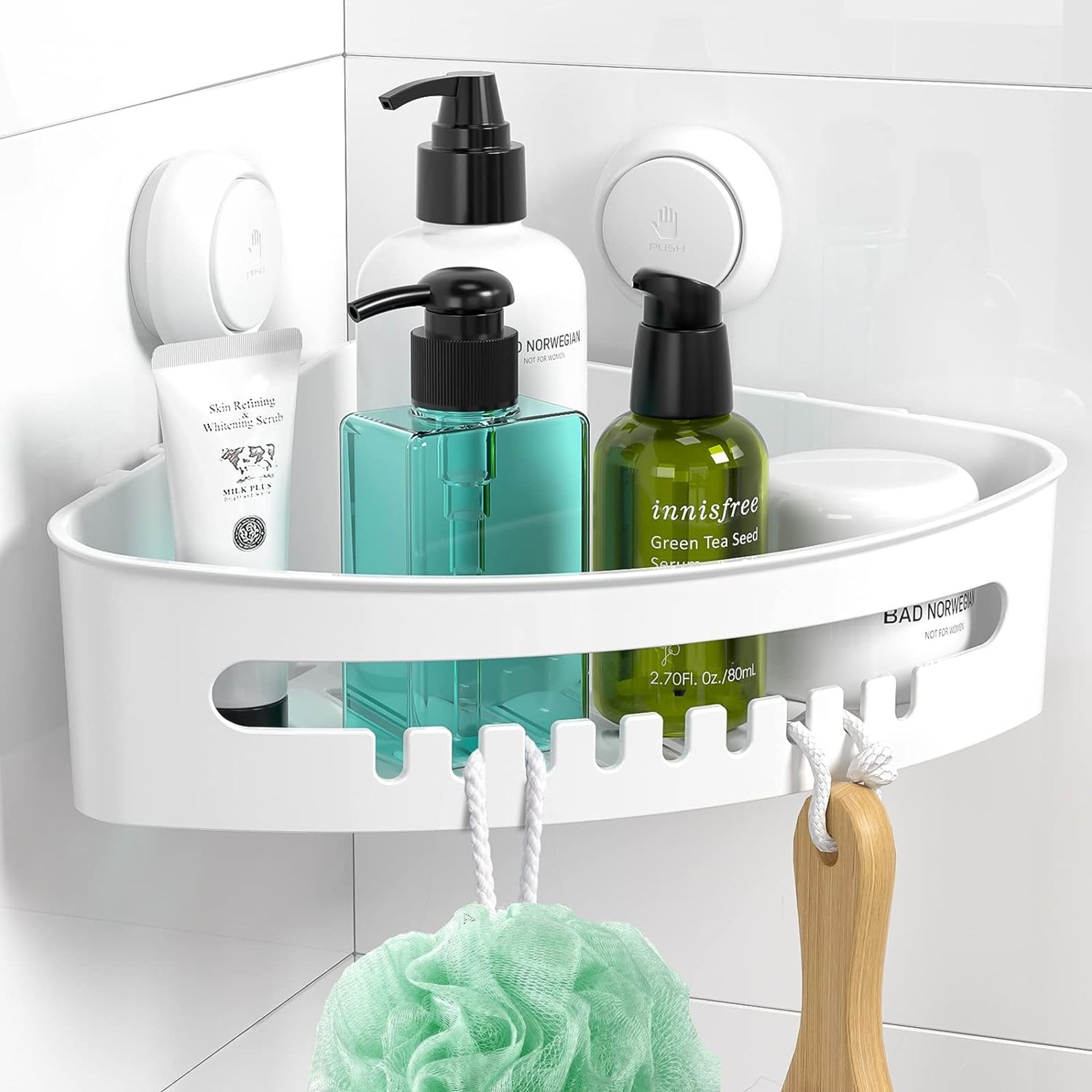RRP £84, Collection of ilikable Shower Caddy Vacuum Suction Cup Shower Organizer No-Drilling, 4 - Image 2 of 3