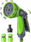 RRP £90 Set of 6 x Garden Hose Nozzle Water Sprayer 10 Adjustable Patterns Hose Pipe Spray Gun