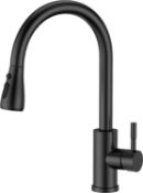 RRP £70.99 FORIOUS Kitchen Sink Tap Mixer with Pull Out Spray, Swivel Single Handle High Arc Pull